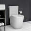 Petite toilette compacte une pièce à double chasse, profondeur courte de 23 pouces pour petite salle de bain, blanc