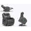 Fauteuil inclinable électrique en cuir Jesseca-341504364