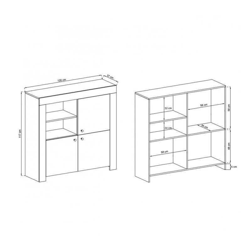 Twigg 3 - Door Rectangle Accent Cabinet
