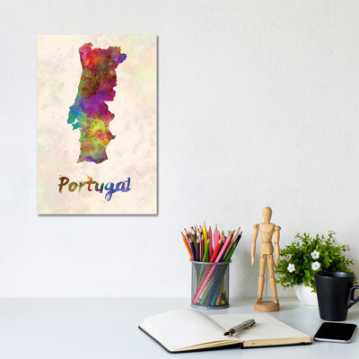 Portugal In Watercolour by Paul Rommer - Wrapped Canvas Painting