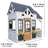 Lantana Lane Wooden Playhouse with Kitchen and Flap Door