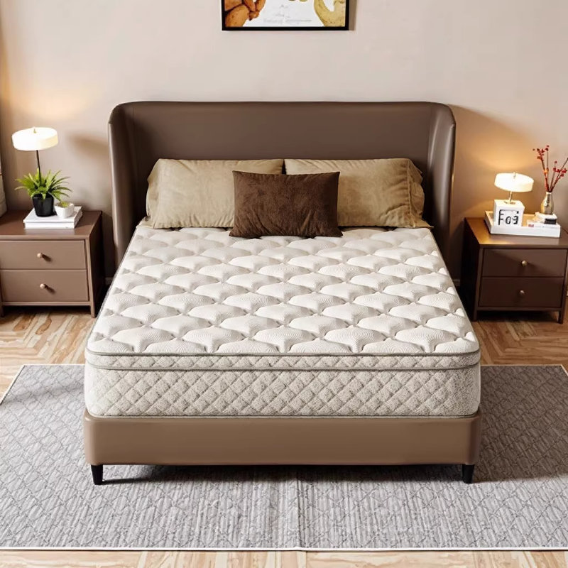 12 Inch Queen Size Hybrid Mattress in a Box with Memory Foam and Pocket Spring Medium Firm for Pressure Relief Comfort Sleep and Zoned Support CertiPUR-US & OEKO-TEX