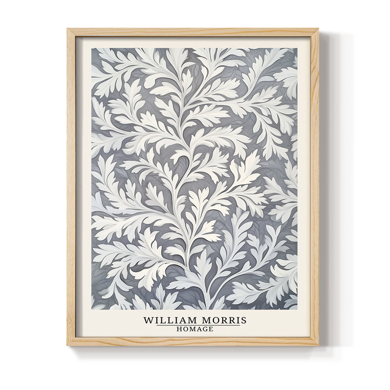 Imprimé encadré en bois massif de la série Dccci de William Morris, Naturel, H 11 po x l 9 po
