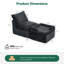 Chaise longue 62 po en velours écrasé gris foncé avec repose-pieds pour lit pour animal de compagnie, fauteuil Cloud modulaire, tissu OEKO-TEX, sans assemblage