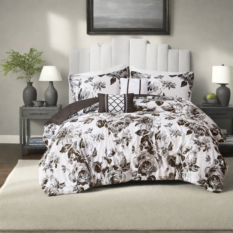 Ensembles de literie en polyester ultra doux très grand, style floral moderne pour la maison