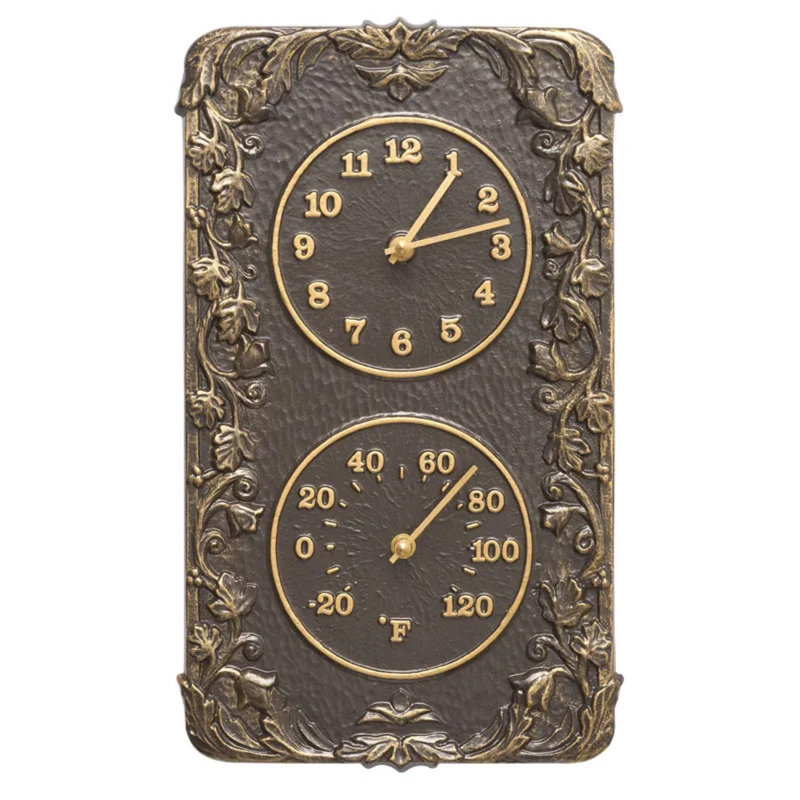 8'' Outdoor Clock Thermometer