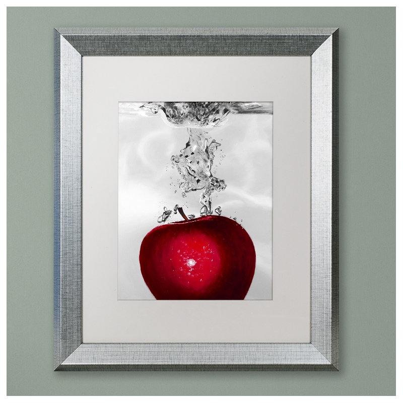 « red pomme splash », impression encadrée, H 14 po x l 11 po x P 0,5 po