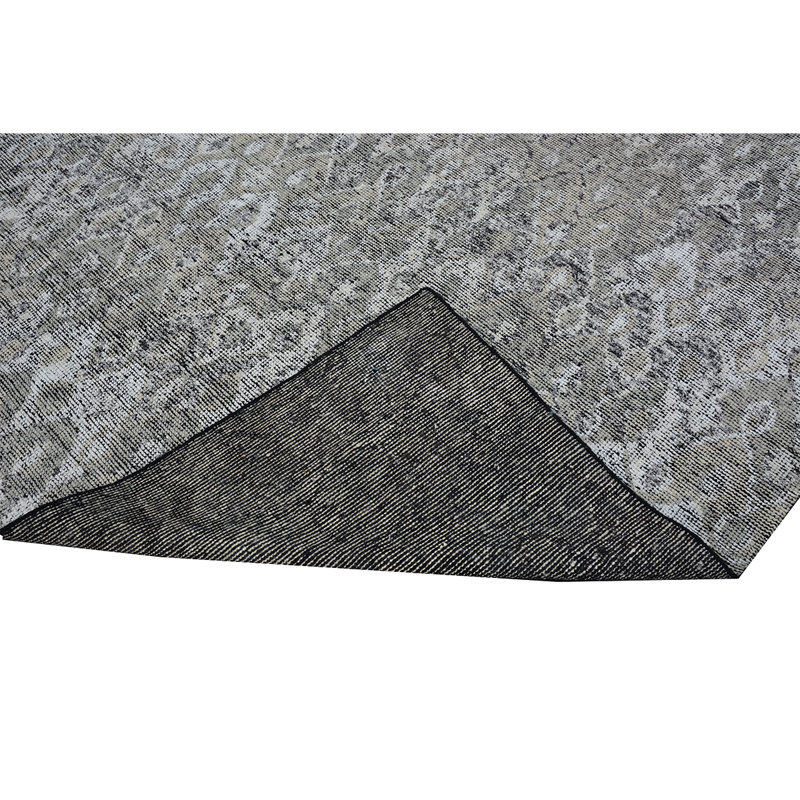 Tapis argenté / gris noué à la main de haute qualité, Rectangle 8 pi x 10 pi