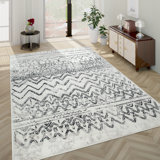 Haniya Black/Cream Area Rug