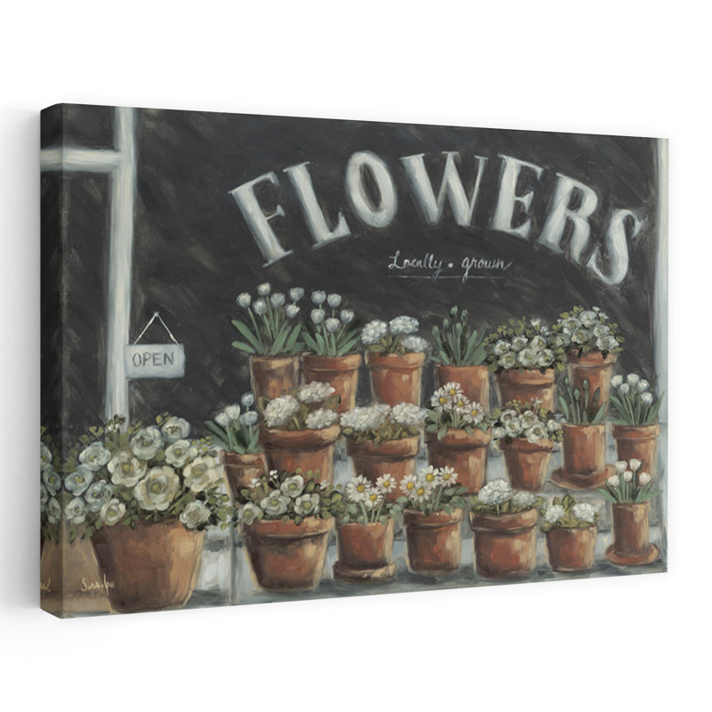 Petite boutique de fleurs - art contemporain pots de fleurs en terre cuite, H 16 po x l 24 po