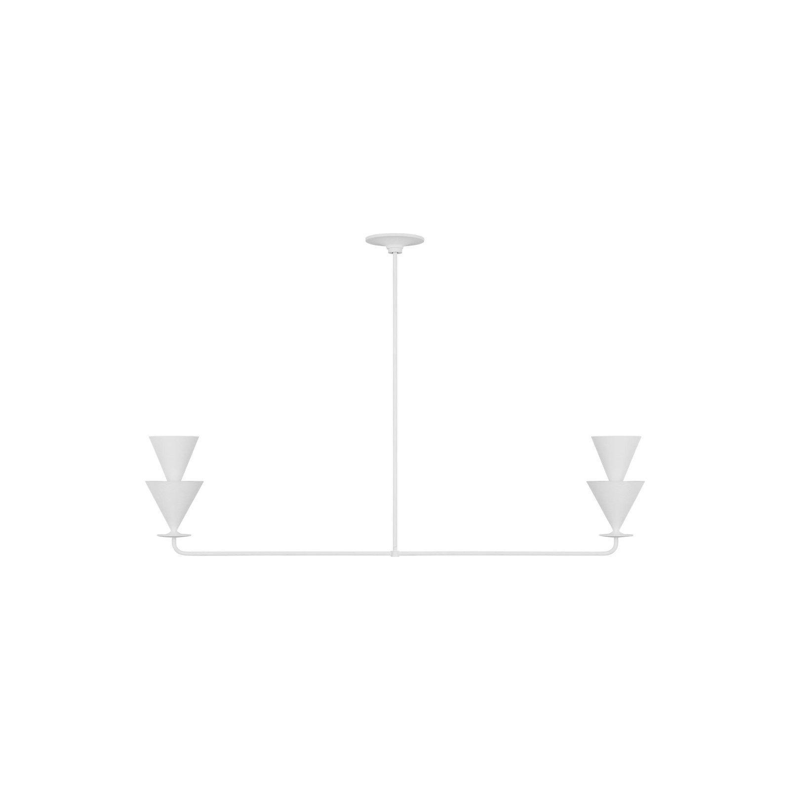 Deckland 2 - Light Metal Dimmable Chandelier, 15.25" H x 60" W x 60" D