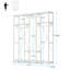 Organisateur de garde-robe autoportant 59,05 po-925911191