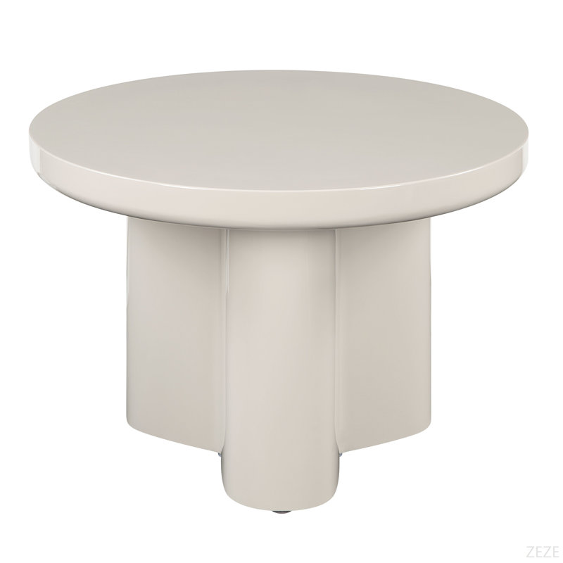 Light Gray High Gloss End Table