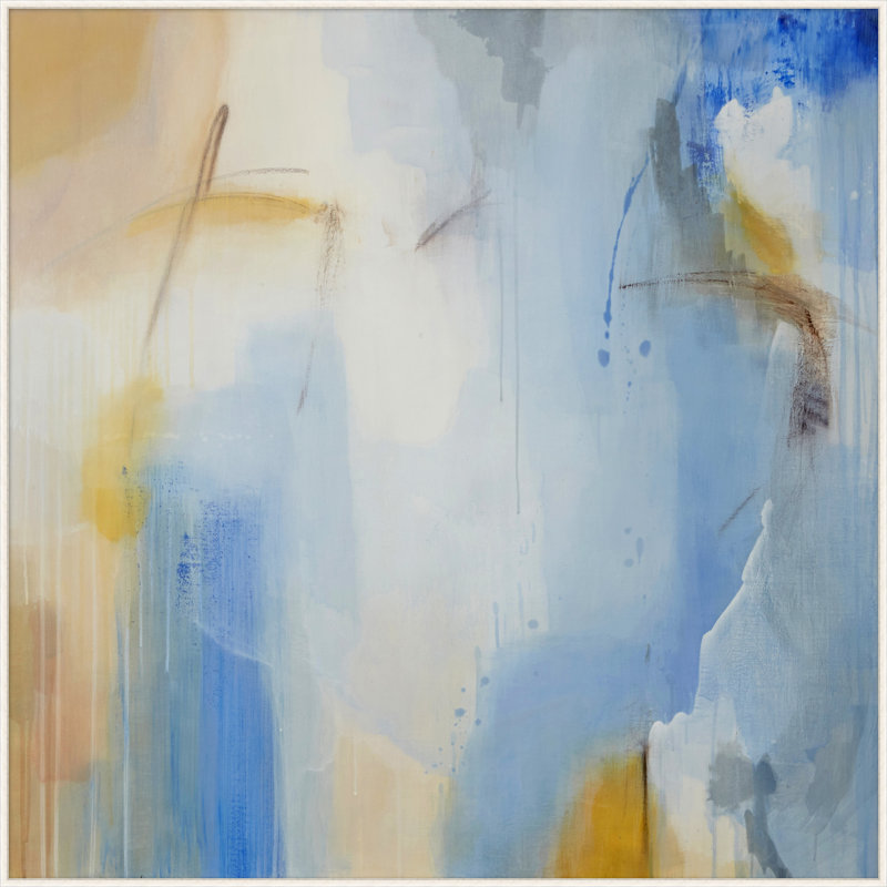 «Diving in Head First», peinture sur toile à cadre flottant
