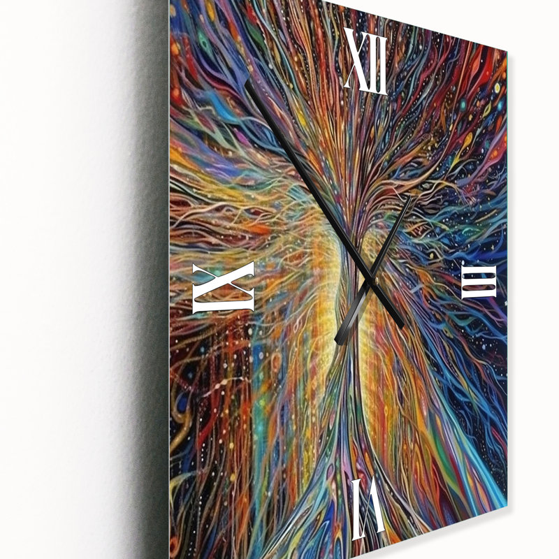 Horloge murale «The Energy Of A Mystical Radiant Tree I», Médium