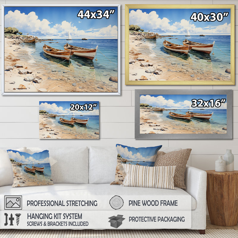 «England Coastal Serenityengland Landscape I», reproduction sur toile, Toile tendue, H 12 po x l 20 po x P 1 po