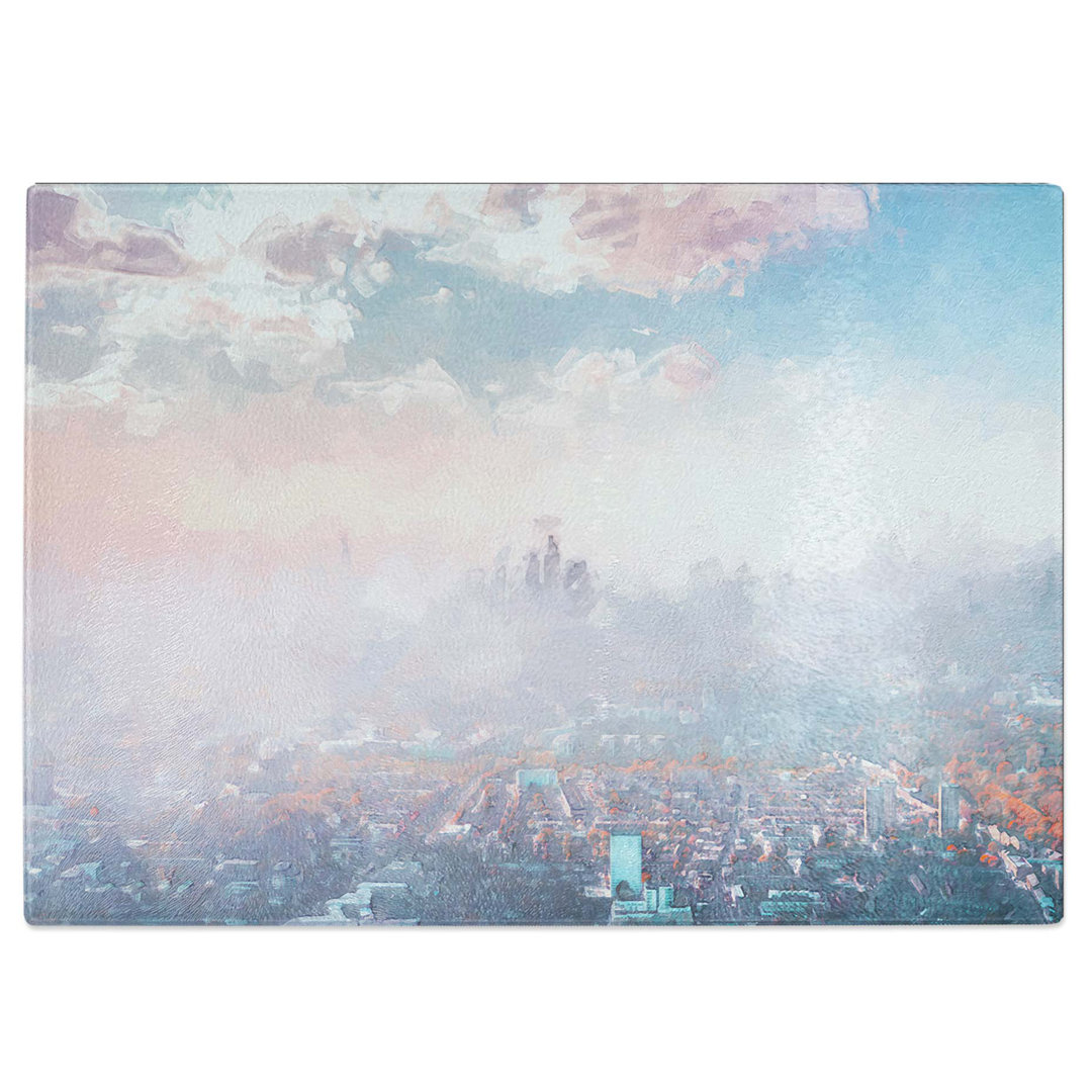 Tempered Glass The London Skyline in the Summer in Abstract Chopping Board
