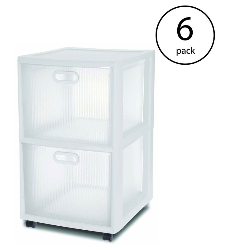 Ultra Portable 2 Drawer Rolling Storage Chest