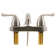FlowCurve 4 in. Centerset 2-Handle Low-Arc Bathroom Faucet with Drain Kit Included in Brushed Nickel