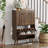 Medieval-Style Modern Shoe Cabinet With Vertical Grooved Finish, 23.6-Inch Storage Unit For Hallways And Entrances