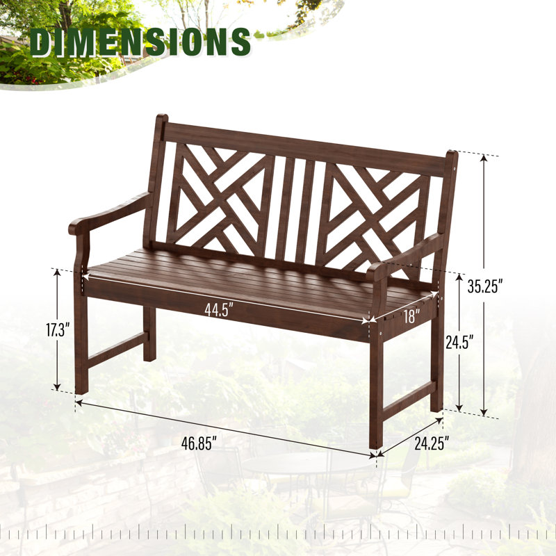 Banc d'extérieur en peuplier