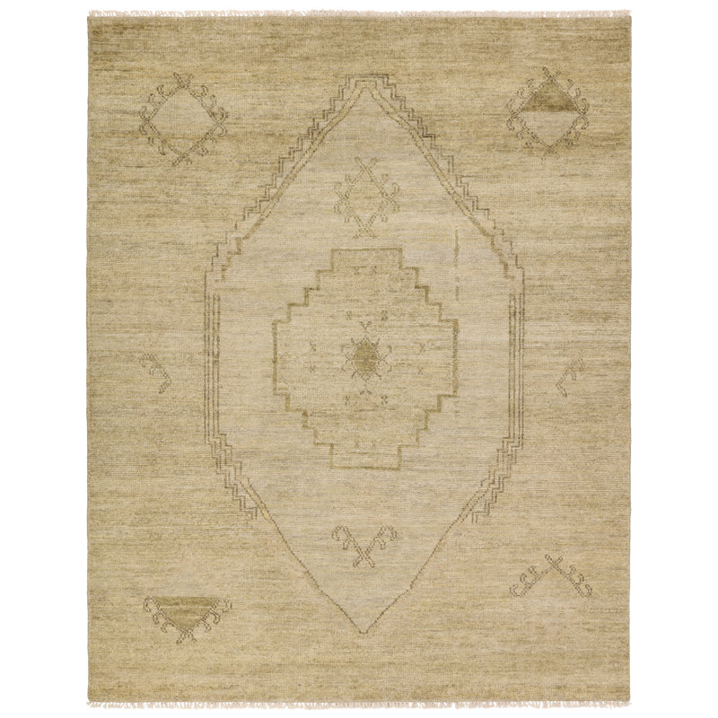 Jaipur Living Fayola JIN11 Handknotted Medallion Green Area Rug (10'x14'), Rectangle 6' x 9'