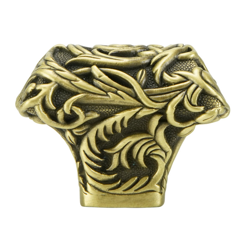 ELLINGTON RECTANGLE KNOB; BURNISH BRASS