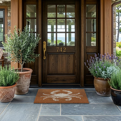 White Crab Doormat 18x30