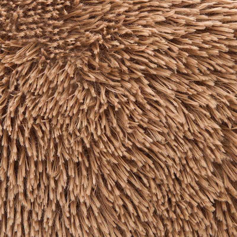 Housse de coussin carrée en fausse fourrure, H 20 po x l 20 po, Kaki