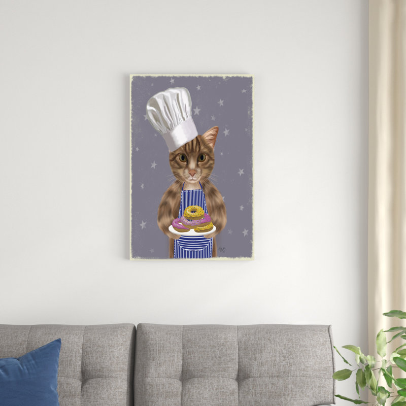 Portrait d'un chef tabby, H 30 po x l 20 po x P 1,25 po