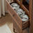Tall Multi-Shelf Storage Cabinet With Retro Arch Design-894009330