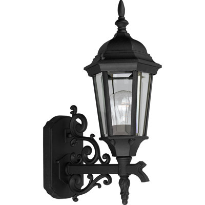 Lanterne murale d'extérieur en verre biseauté H 16,875 po Rawson