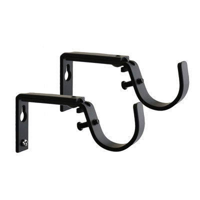 Meriville Curtain Drapery Rod Bracket for 1 1/4-Inch Rod (Set of 2)
