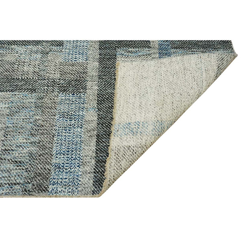 Wool Plaid Area Rug, Rectangle 8' x 10'