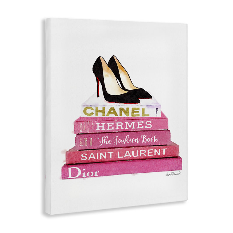 «Pink Fashion Books Pump Heels», impression, H 20 po x l 16 po