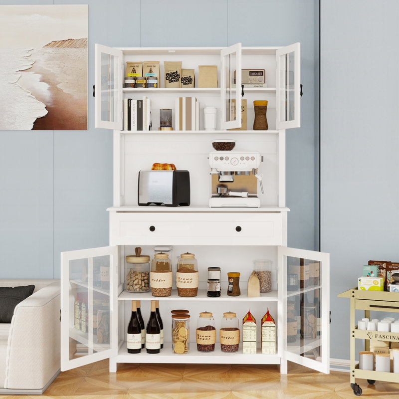 Armoire de rangement de 71 po avec comptoir pour four à micro-ondes