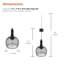 Luminaire suspendu d'extérieur 10 po