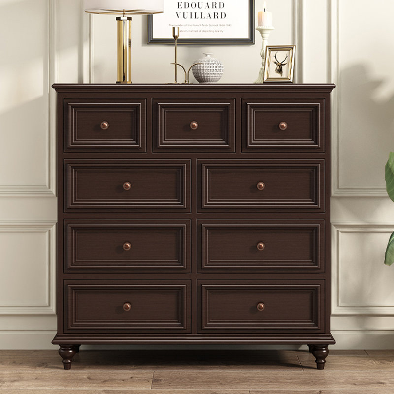 Dark Walnut Solid Wood Accent Cabinet