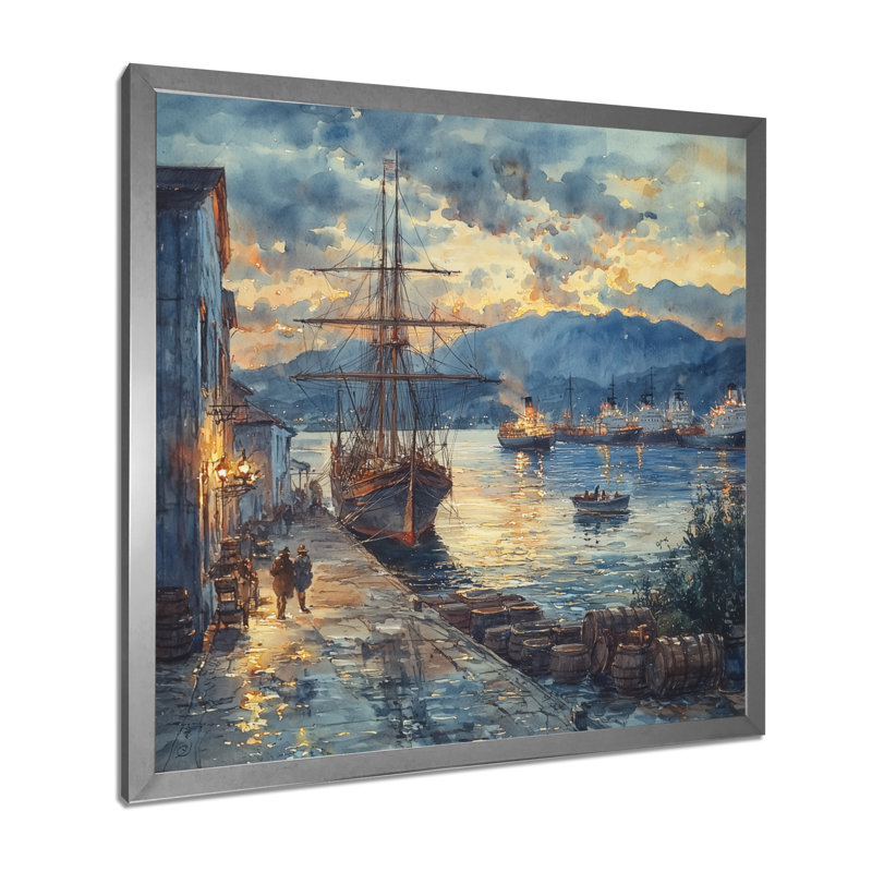 «Allyza California Gold Rush Old Landscape I», art mural États-Unis, H 16 po x l 16 po, Argent argent