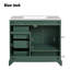 Meuble-lavabo traditionnel 36 po avec lavabo en céramique, armoire de salle de bain avec deux portes à fermeture douce et quatre tiroirs-791722154