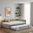 Modern Soft Upholstered L-Shaped Daybed with Twin Trundle-1935320330