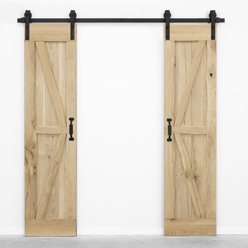 Solid Oak Barn Door Unfinished, Unfinished