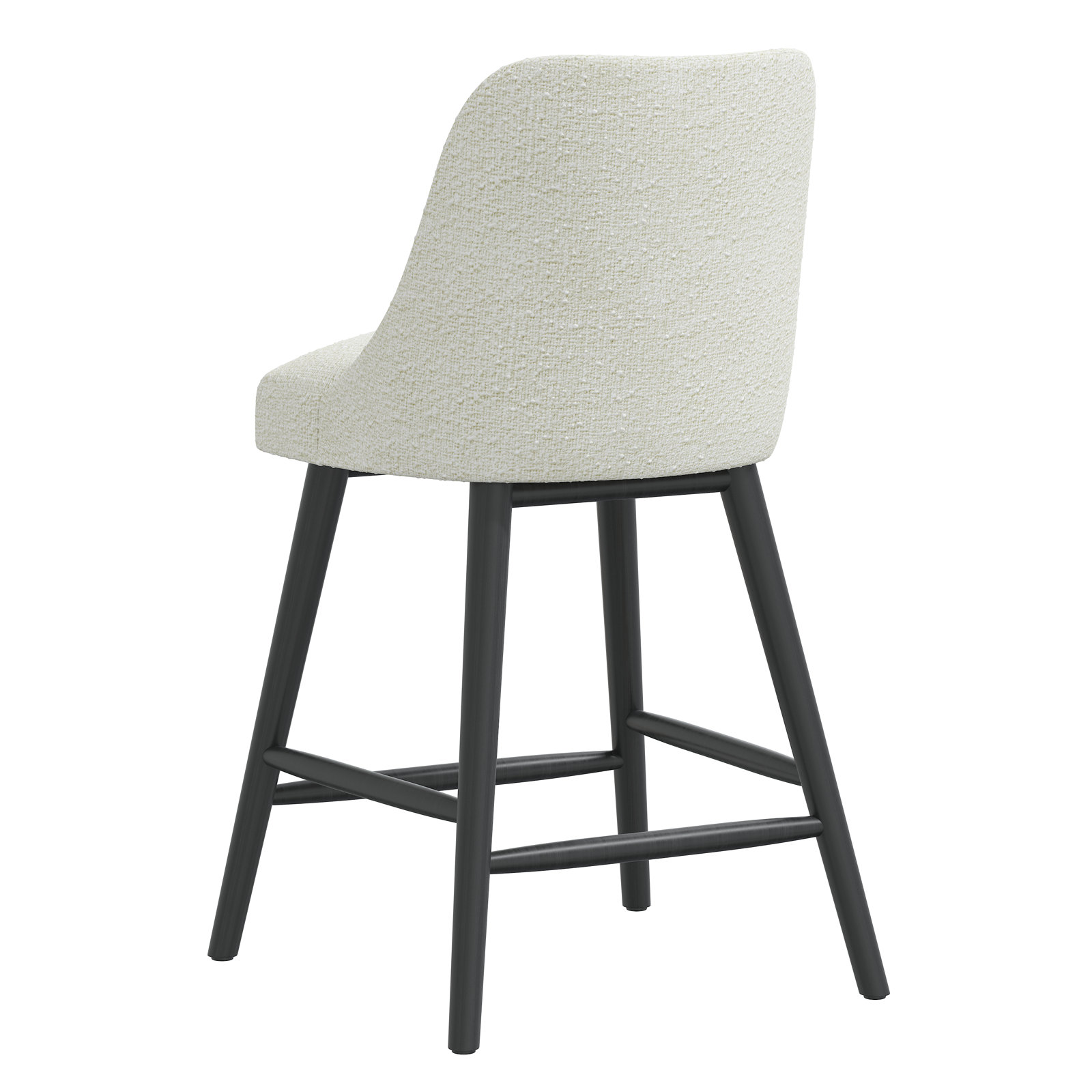 Gallie Bar and Counter Stool, Counter Stool (27” Seat Height), Black, Classic Snow Boucle