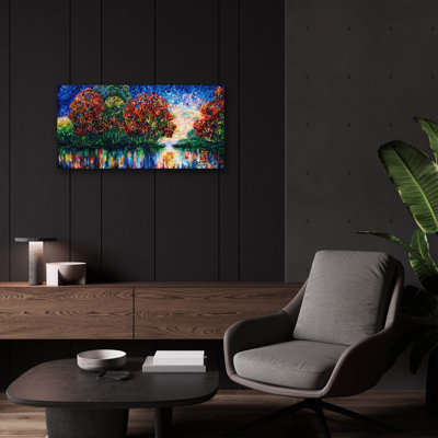 «Rippled Sunset» par Lena Owens, art mural en verre acrylique