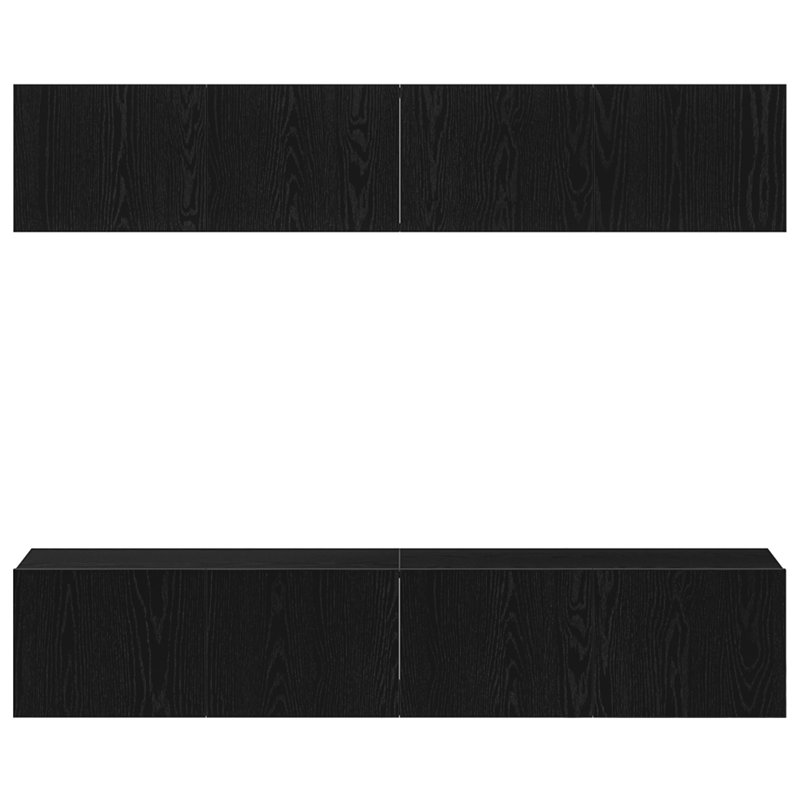 Ensemble de 4 téléviseurs vidaXL chêne noir 31,50 po x 11,81 po x 11,81 po