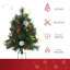 Arbre de Noël artificiel pin vert 2 pi avec 24 lumières claires et blanches