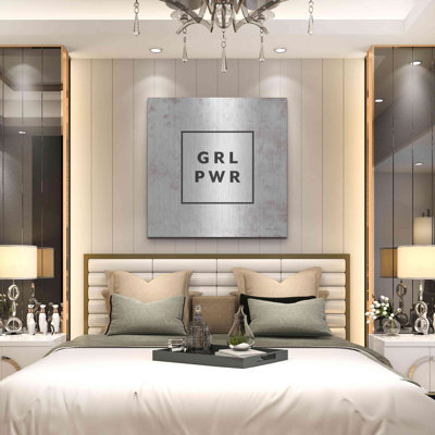 17 Stories 'GRL PWR' by Susan Ball, Metal Wall Art