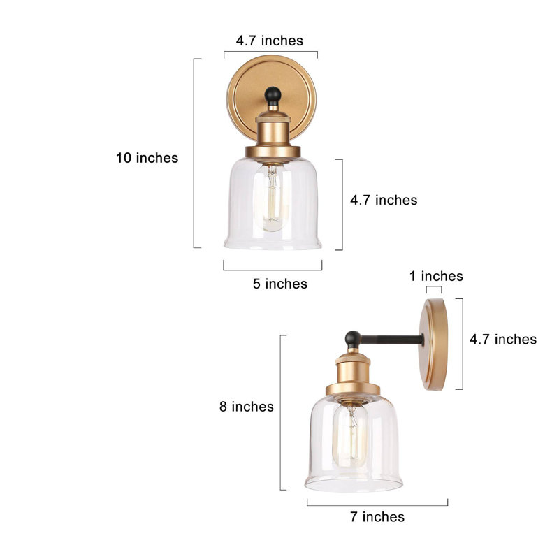 Modern Tranditional 1-Light Brass Wall Sconce