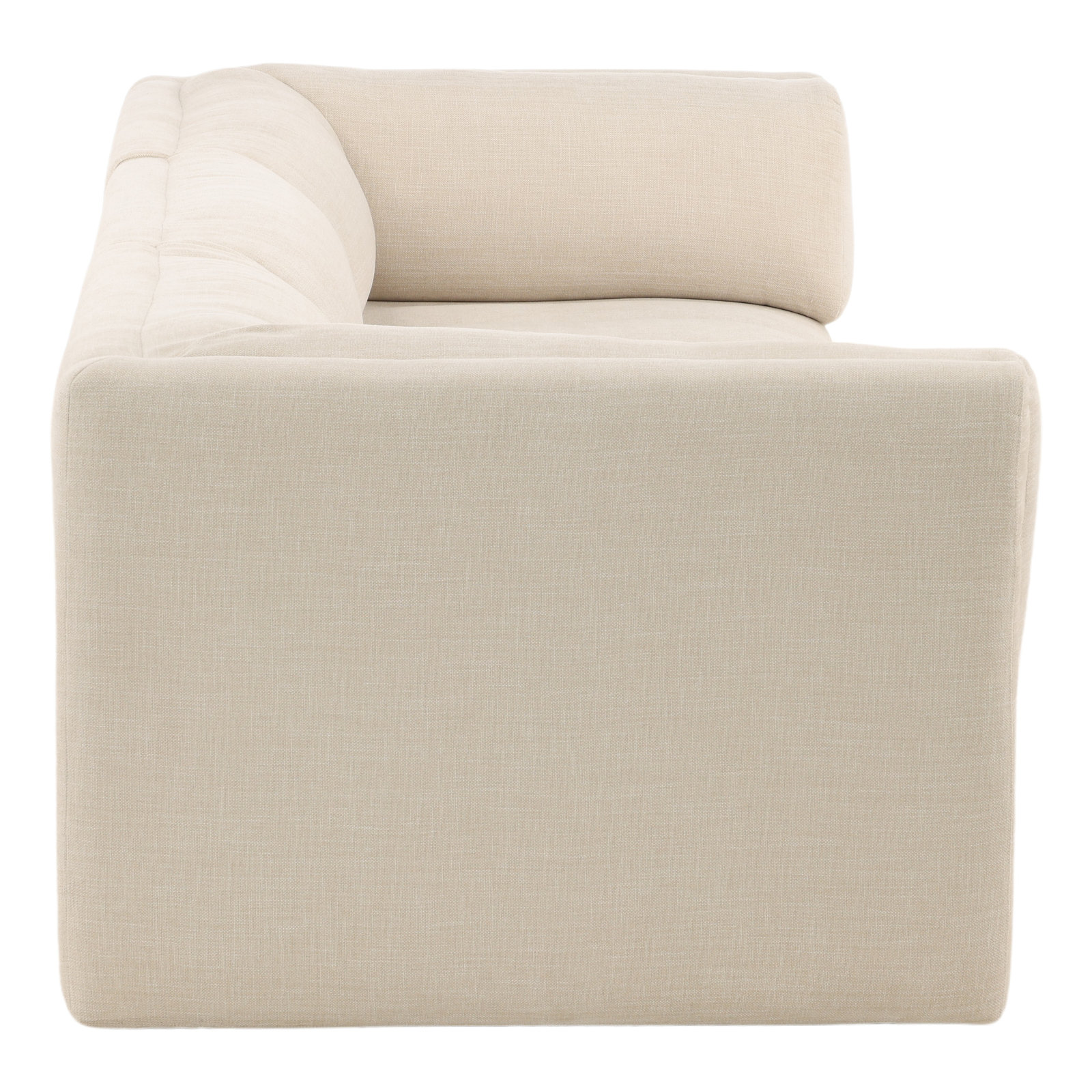 Lula 113" Wide Upholstered Sofa, Terracotta, Topanga Oat