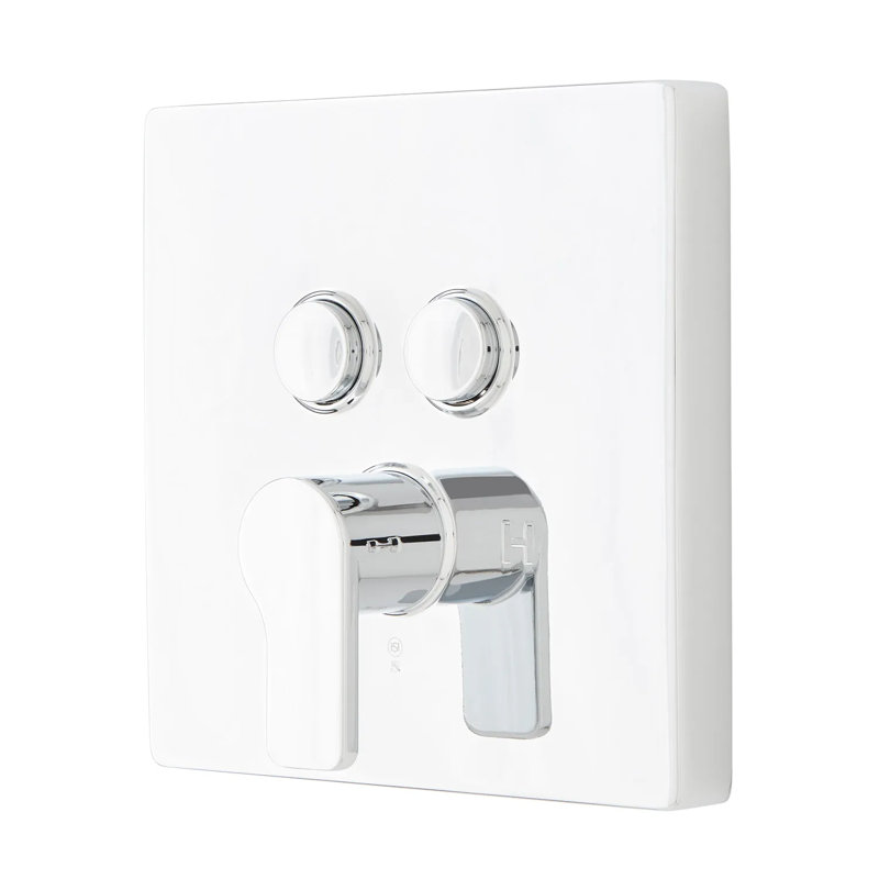 Signature Hardware Hibiscus Pressure Balance Shower Trim, Chrome